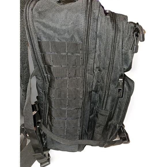 New! Outdoor Tactical Backpack Large Black Hiking Camping Hunting 20x15x8 - Picture 4 of 10